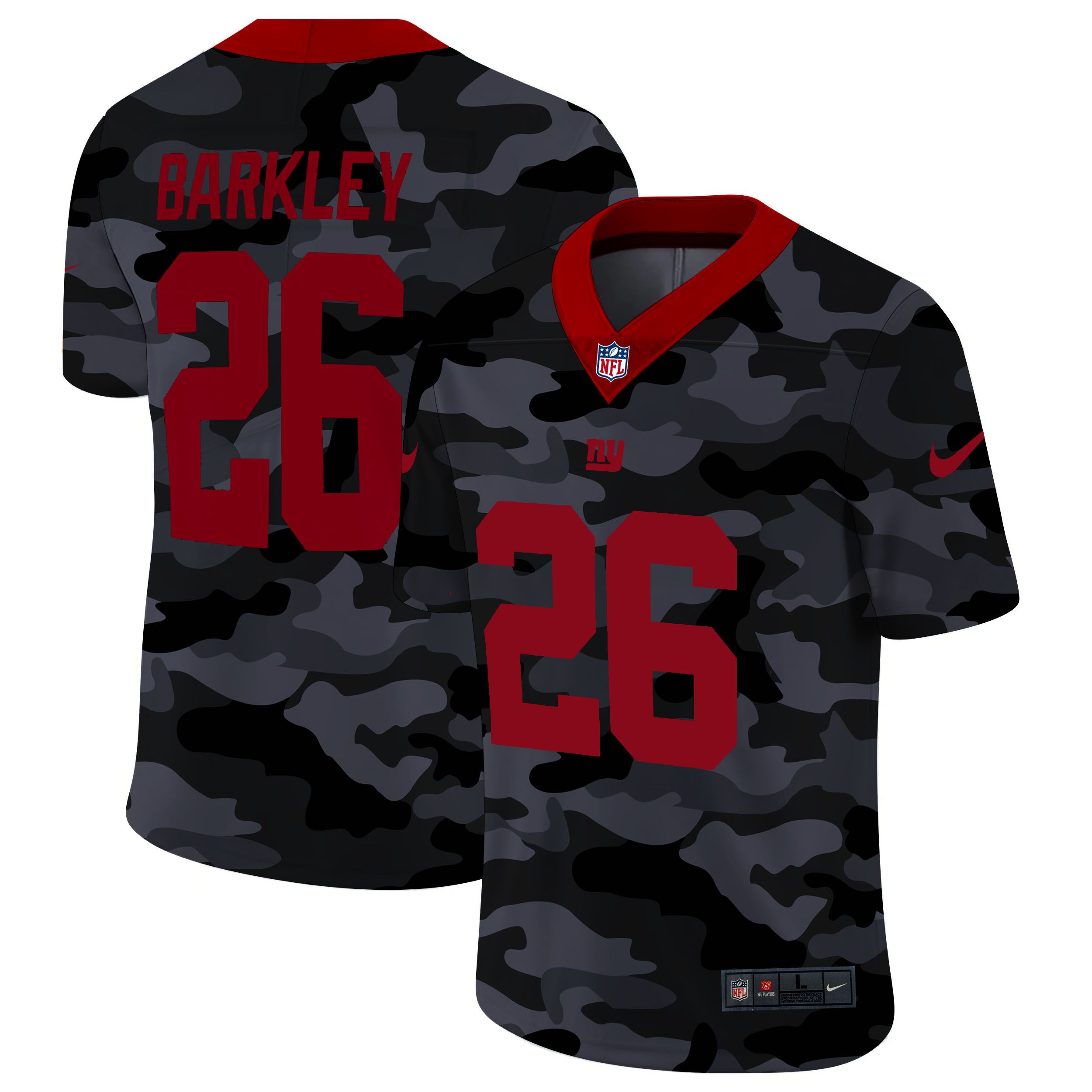 Men New York Giants #26 Barkley 2020 Nike 2nd Camo Salute to Service Limited NFL Jerseys->new york giants->NFL Jersey